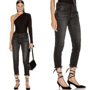 Moussy Vintage Staley Tapered Black Jeans Size 24